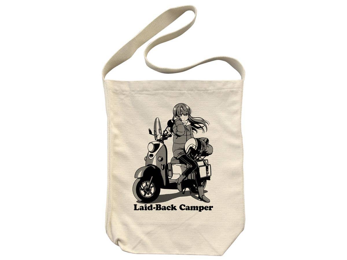 Laid-Back Camp Season 3: Original Illustration Of Shima Rin Shoulder Tote Bag, Bike Break Ver. / Natural