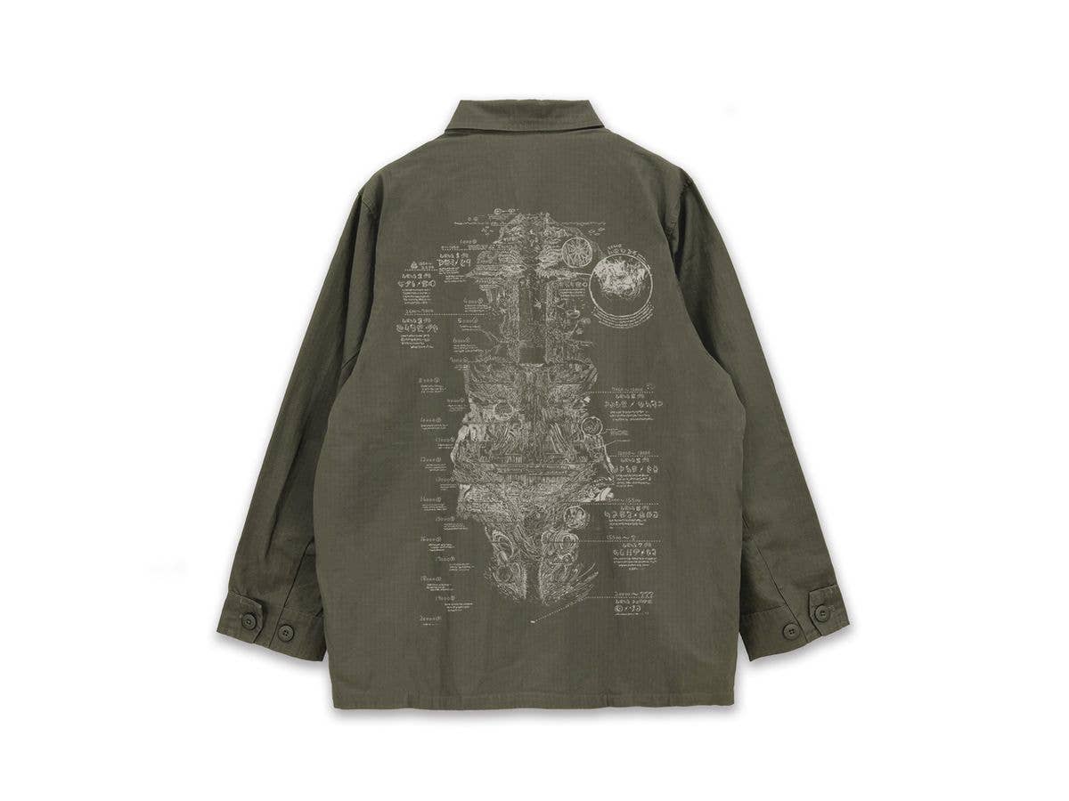Made In Abyss: Golden Land Of The Fiery Sun: Abyss Map Fatigue Jacket Ver.2.0 / Moss-L