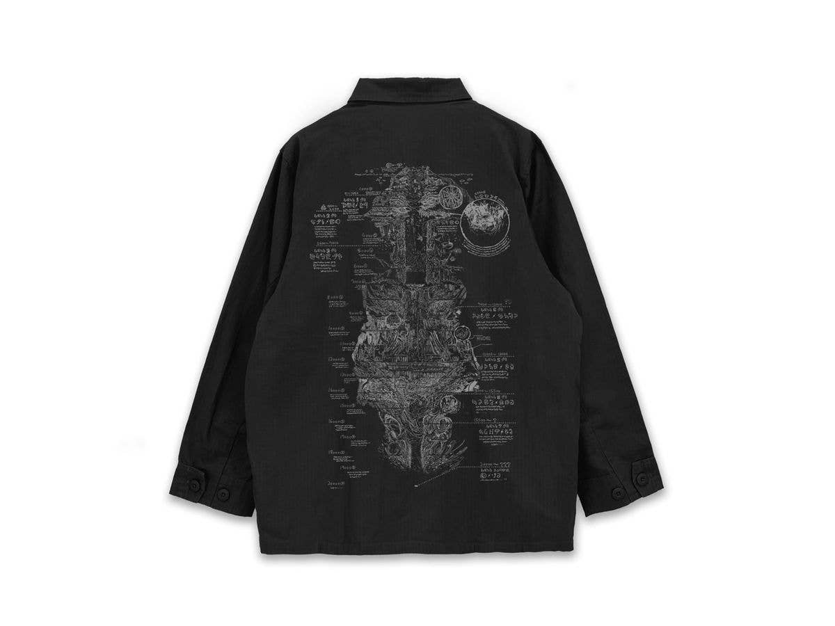 Made In Abyss: Golden Land Of The Fiery Sun: Abyss Map Fatigue Jacket Ver.2.0 / Black-Xl