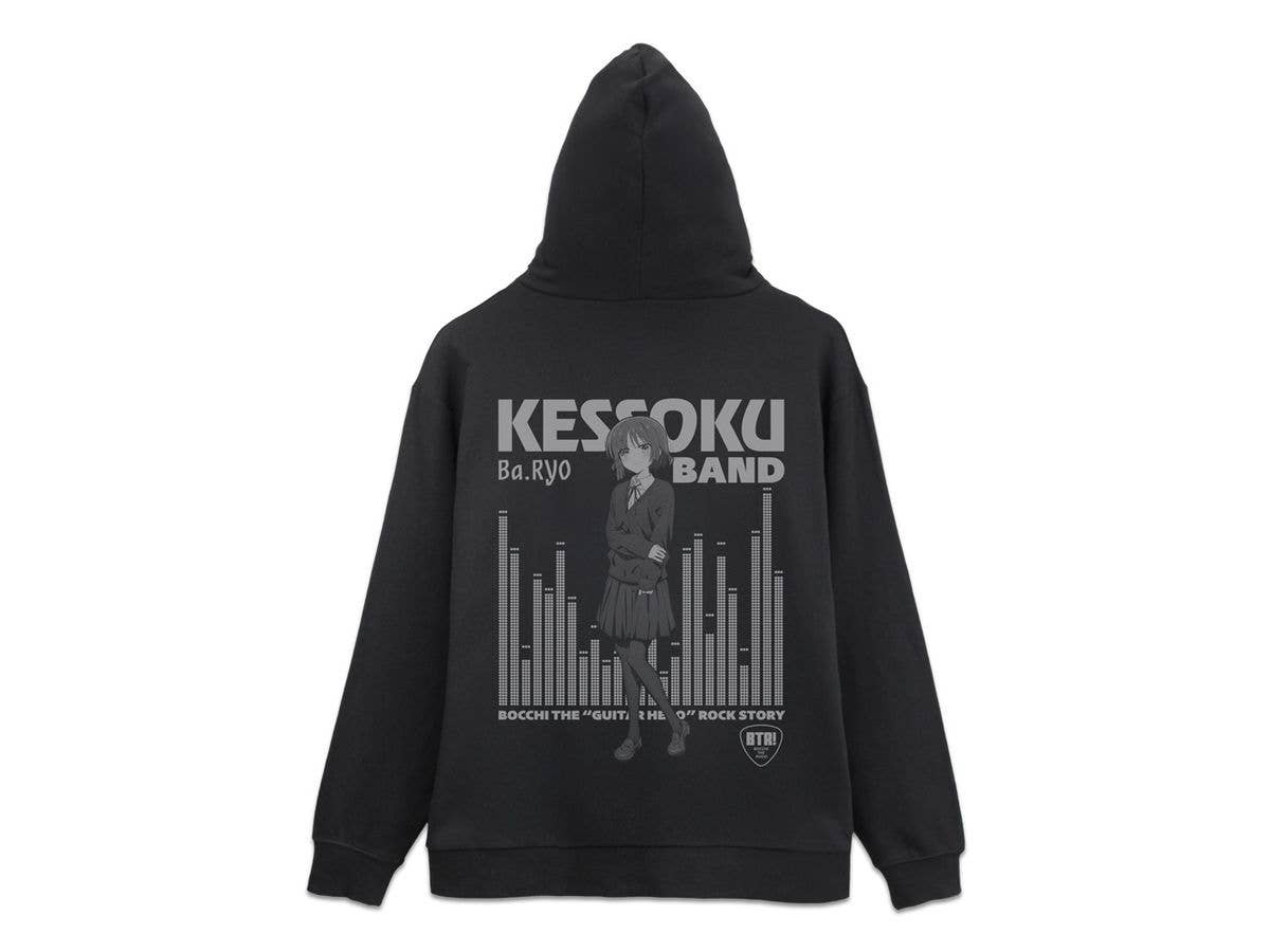 Anime Bocchi The Rock!: Ryo Yamada Zip Hoodie / Black-XL