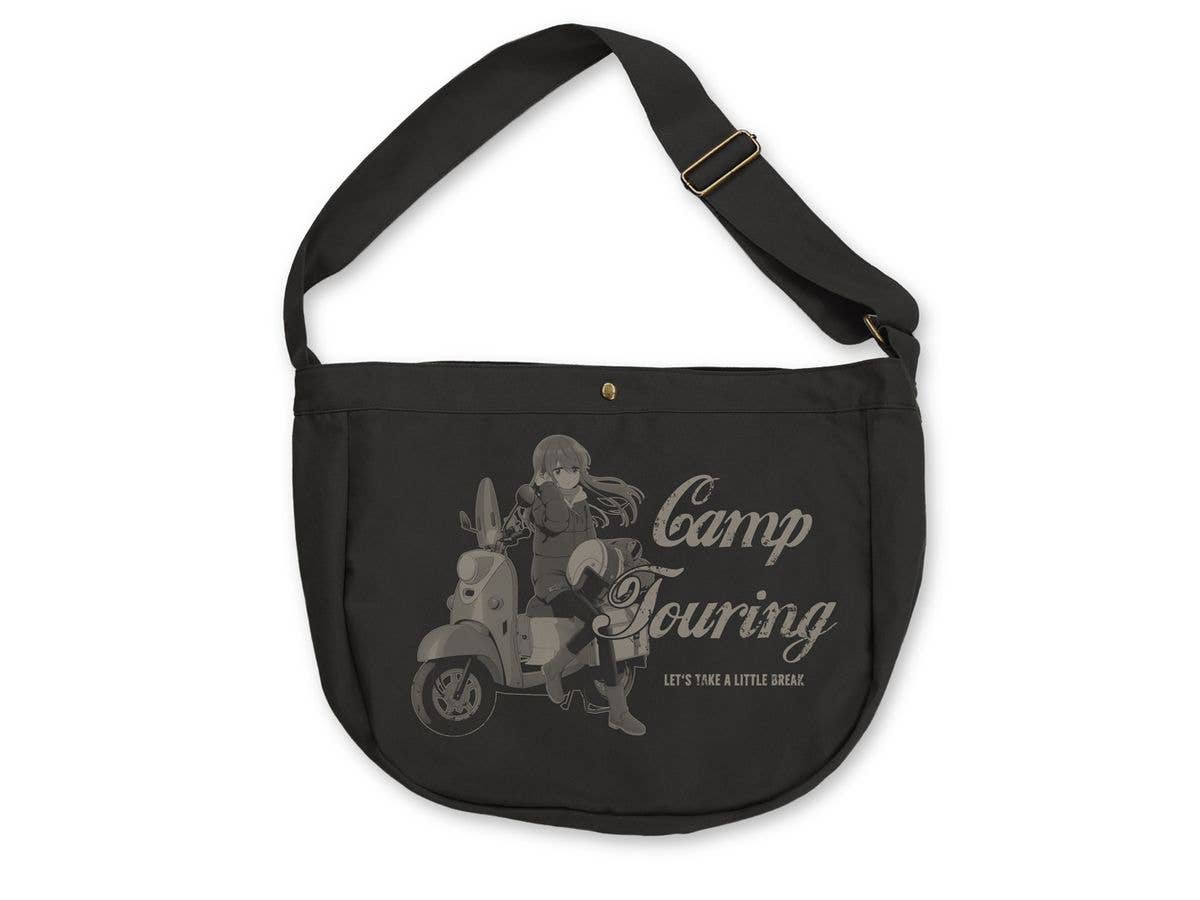 Laid-Back Camp Season 3: Original Illustration Of Shima Rin Newspaper Bag Bike Break Ver. / Black