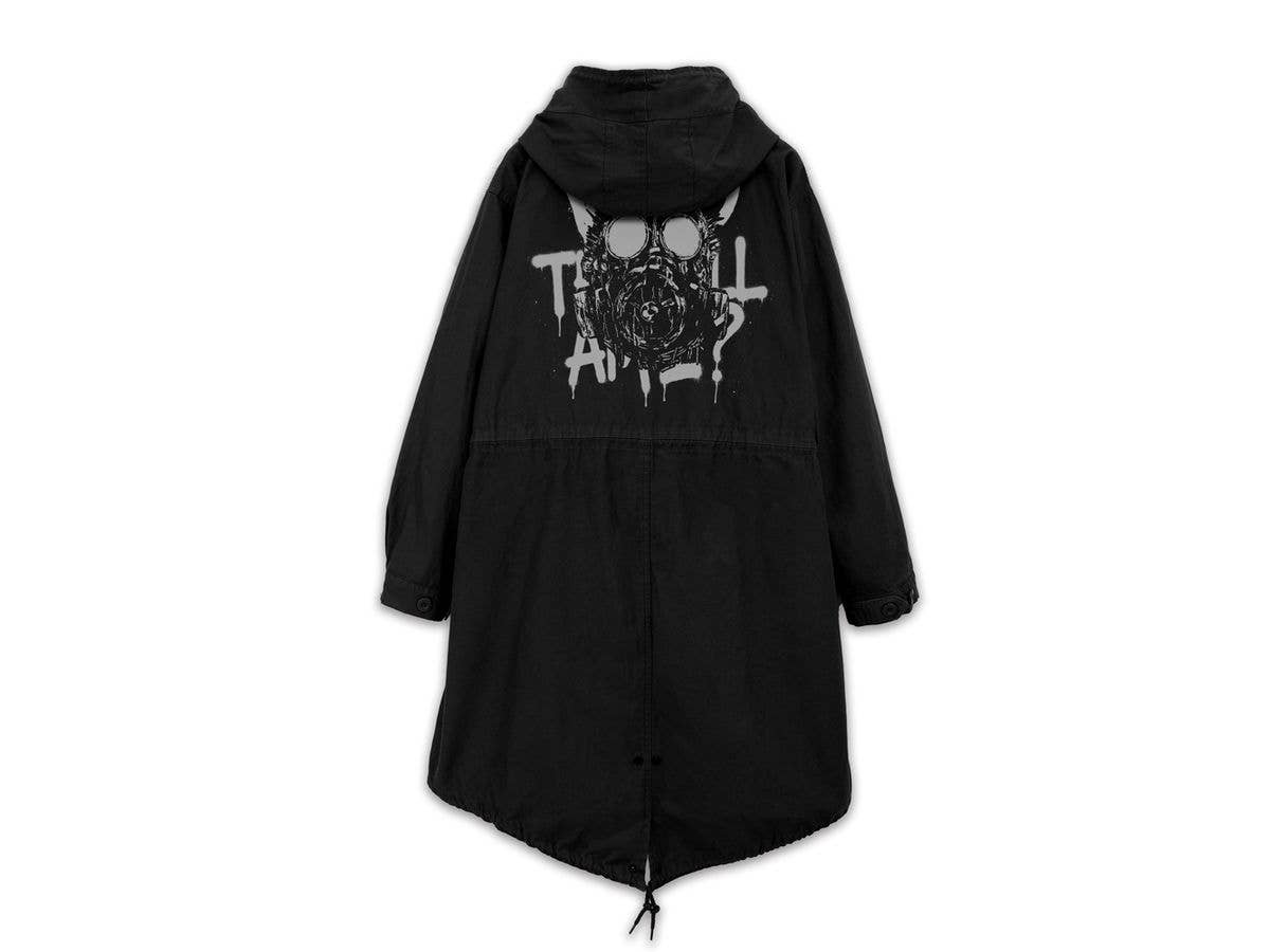 Dorohedoro (Original Manga Version): Caiman Mask M-51 Jacket / BLACK-XL