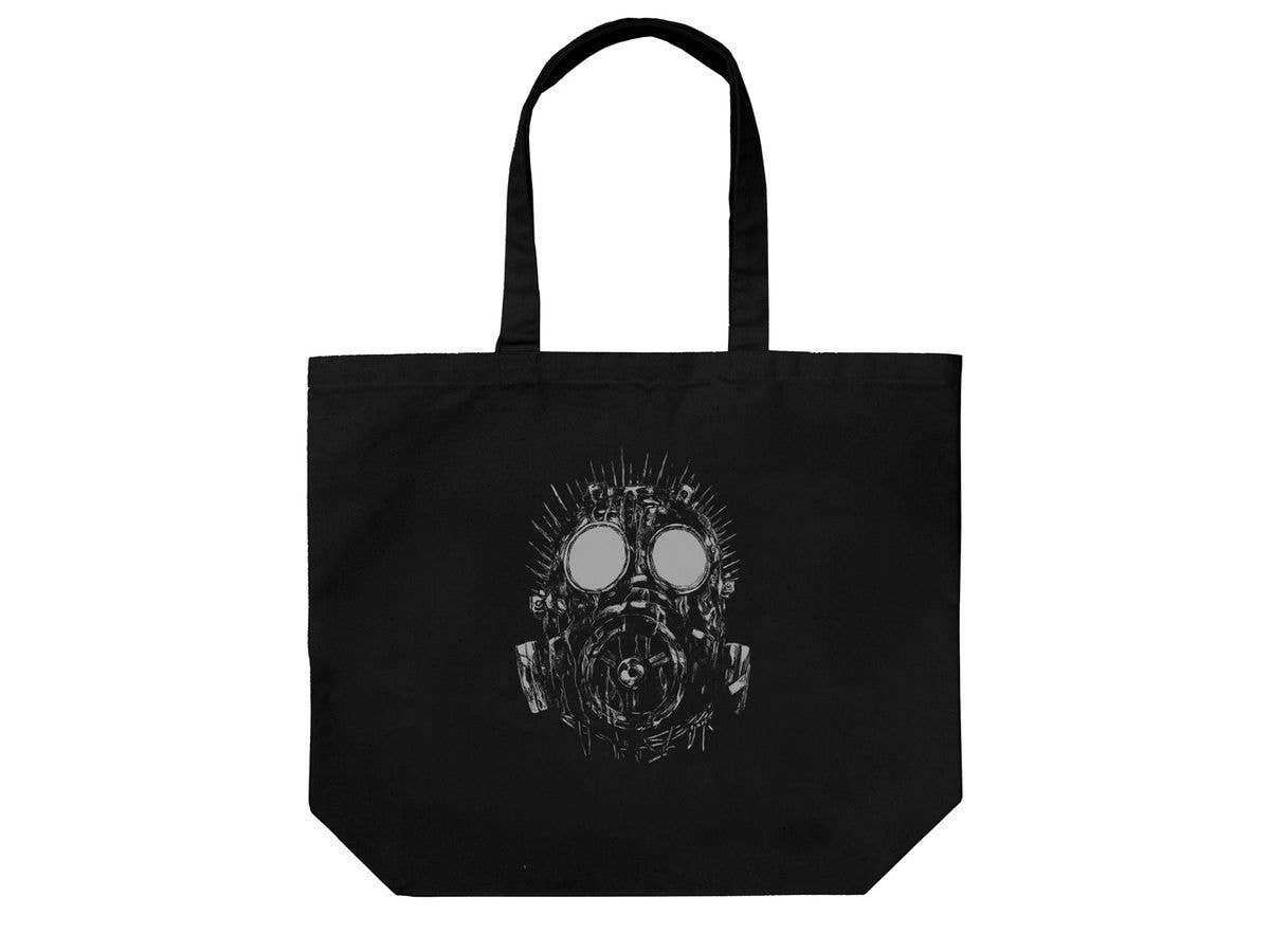 Dorohedoro (Original Version): Kaiman Mask Large Tote Bag / Black