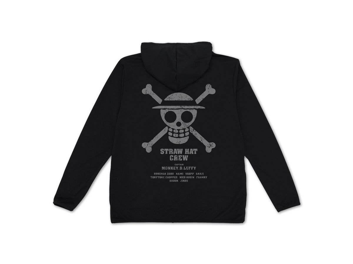 One Piece: Straw Hat Pirates Thin Dry Parka Ver.2.0/Black-Xl