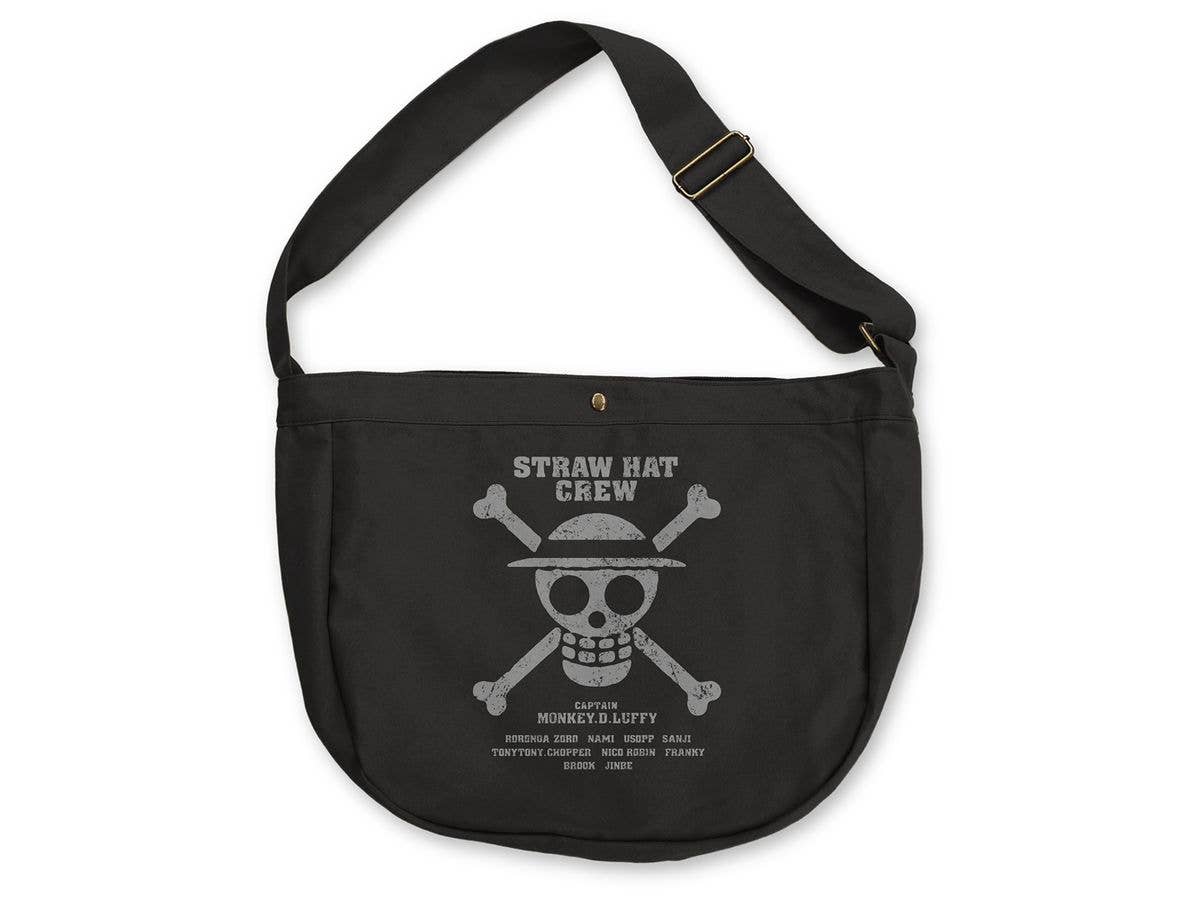 One Piece: Straw Hat Crew Newspaper Bag/Black