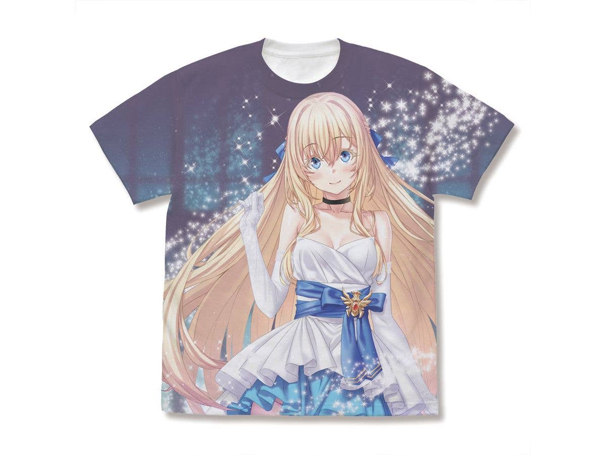 Goblin Slayer: Newly Illustrated Priestess Full Graphic T-Shirt 20th Anniversary Ver. / WHITE-S