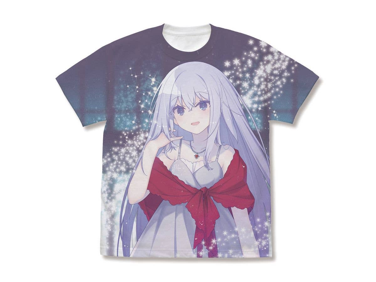 My Girlfriend and Childhood Friend Are in a Fierce Love Triangle: Newly Illustrated Full Graphic T-Shirt featuring Masuzu Natsukawa 20th Anniversary Ver. / WHITE-L