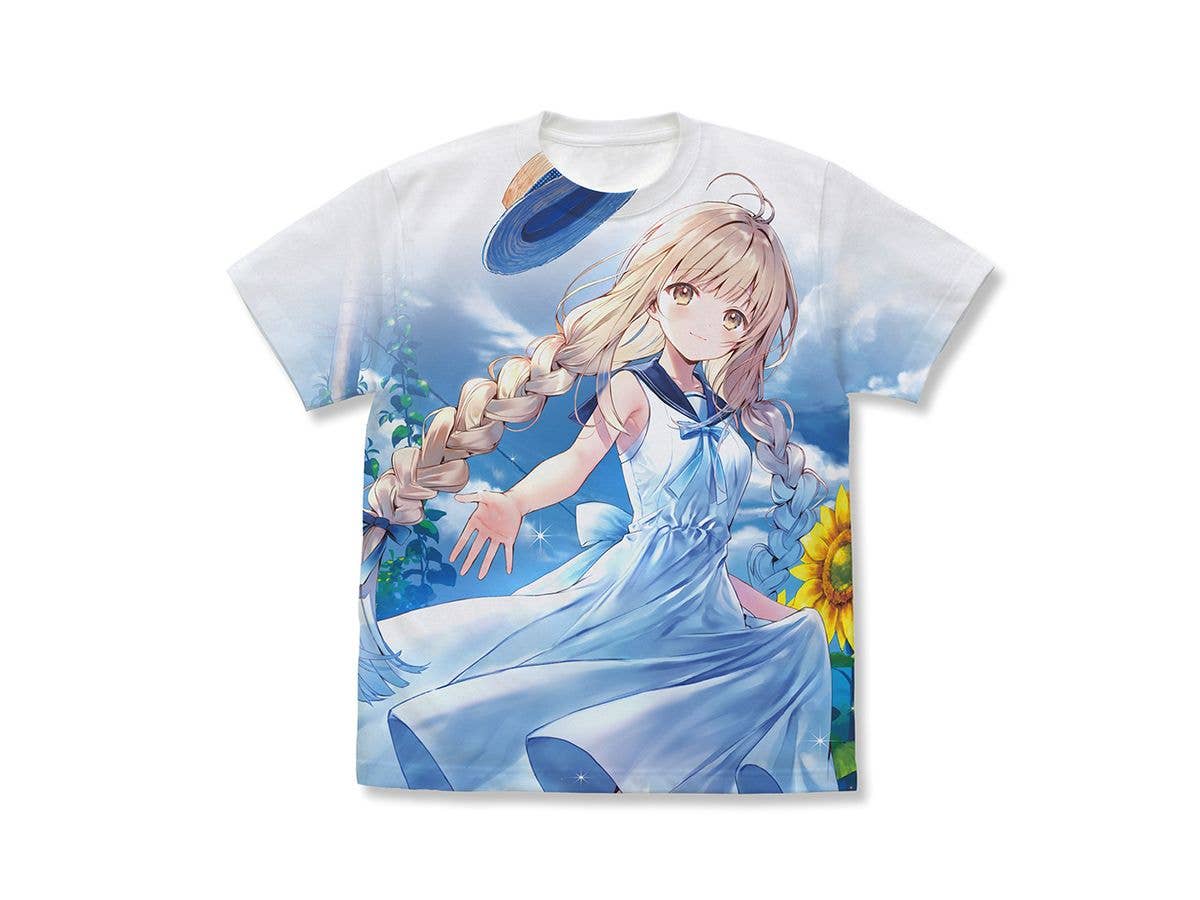 The Angel Next Door Turned Me into a Useless Person Without Me Realizing It: Original Version Shiina Mahiru Full Graphic T-Shirt Volume 5 Cover Illustration Ver. / WHITE-S