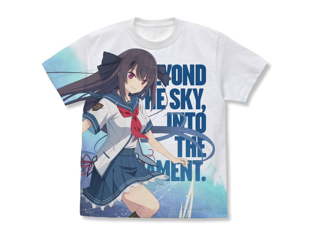 Aokana: Four Rhythm Across The Blue: Misaki Tobisawa Full Graphic T-Shirt Beyond The Sky Ver. / White-S