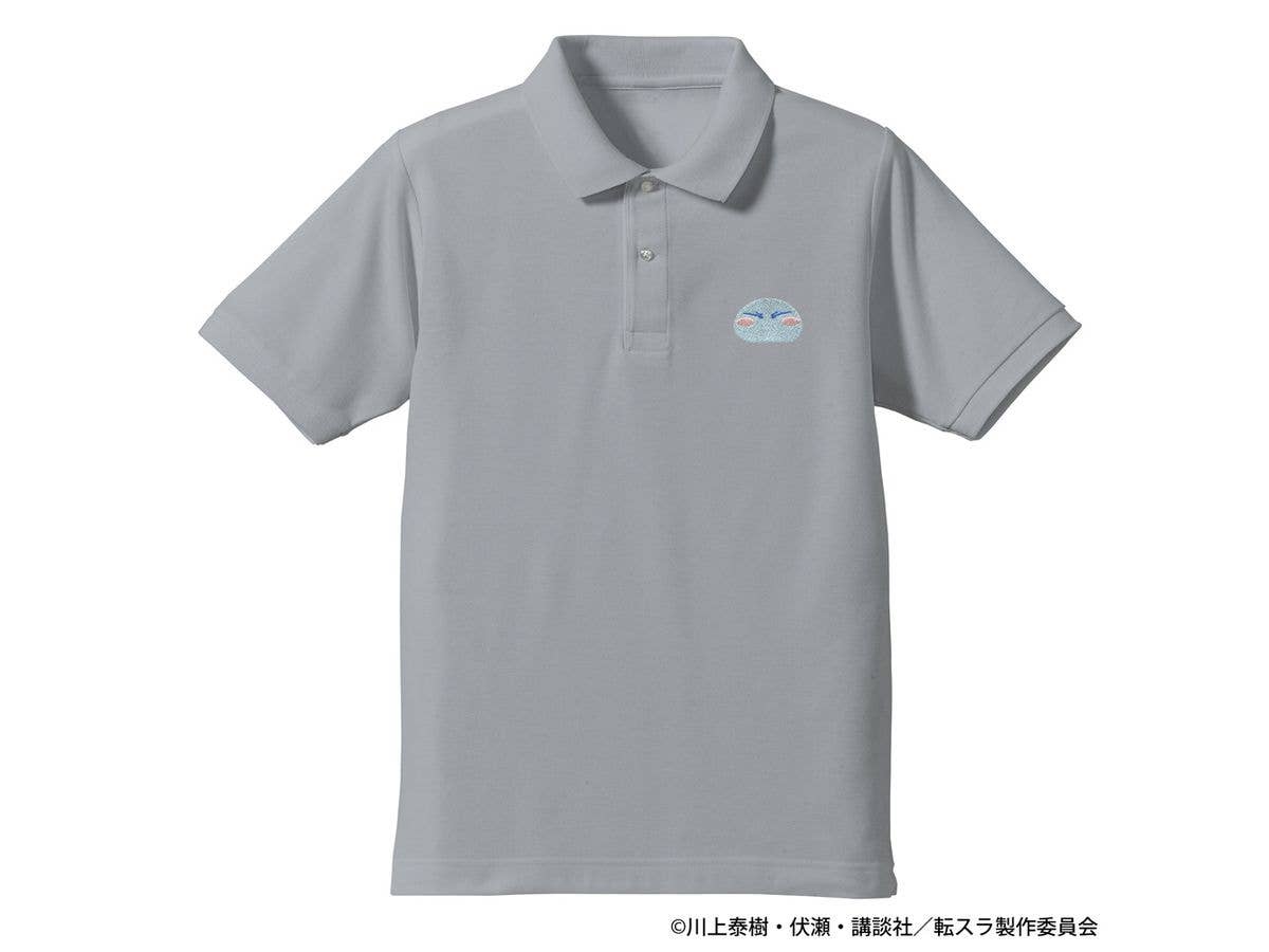 That Time I Got Reincarnated As A Slime: Rimuru-Sama One-Point Embroidery Polo Shirt / Gray-L