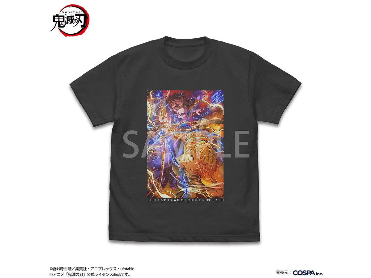 Demon Slayer: Kimetsu no Yaiba anime: Zenitsu and Kaigaku full-color T-shirt / SUMI-XL