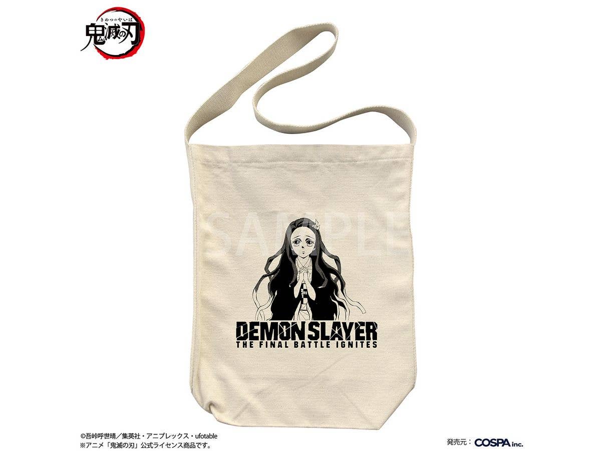 Demon Slayer: Kimetsu no Yaiba (Anime): Nezuko Kamado Shoulder Tote Bag - Infinity Castle Arc Ver. / NATURAL
