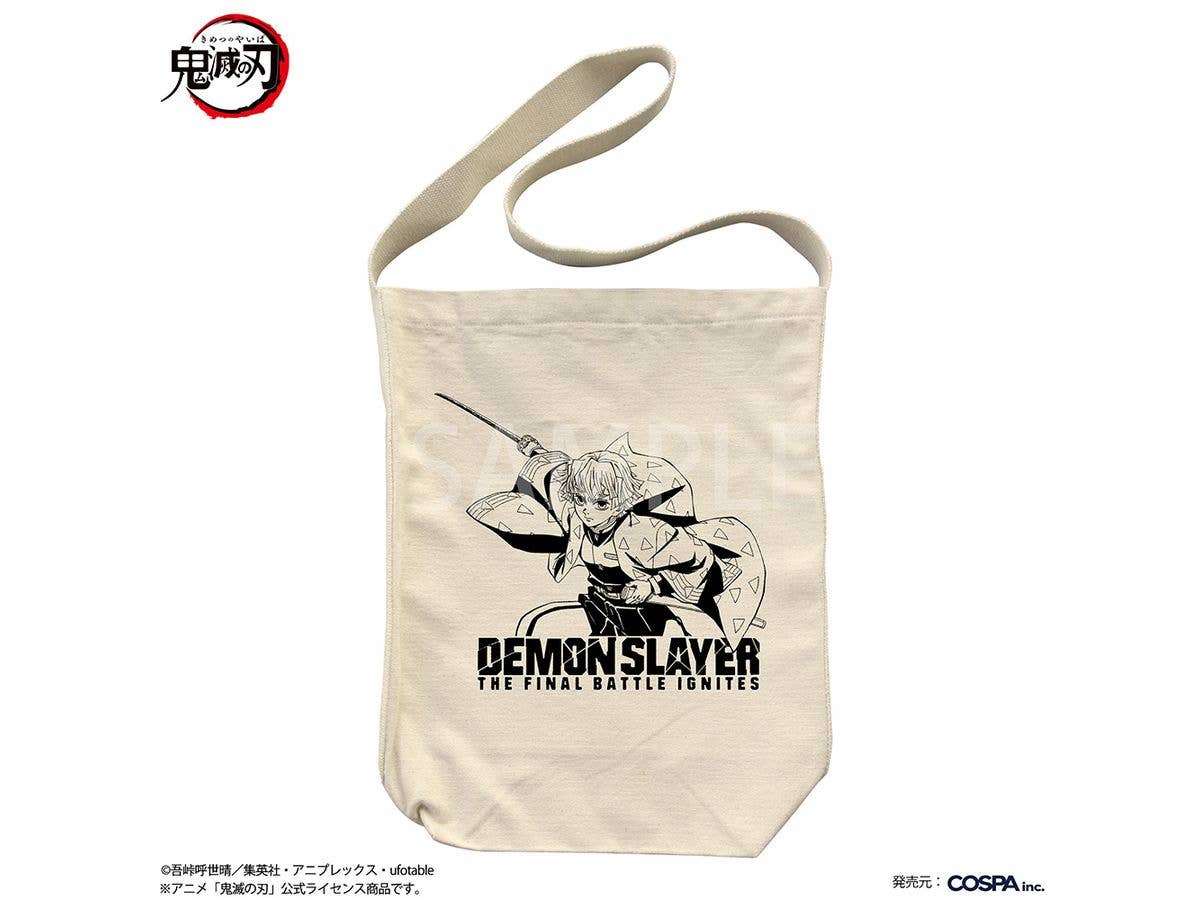 Demon Slayer: Kimetsu no Yaiba (Anime): Zenitsu Agatsuma Shoulder Tote Bag - Infinity Castle Arc Ver. / NATURAL