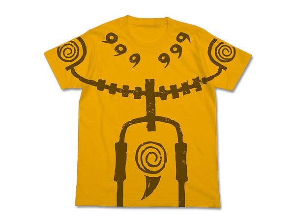 Naruto Shippuden: Nine-Tails Chakra Mode T-Shirt / Gold-Xl