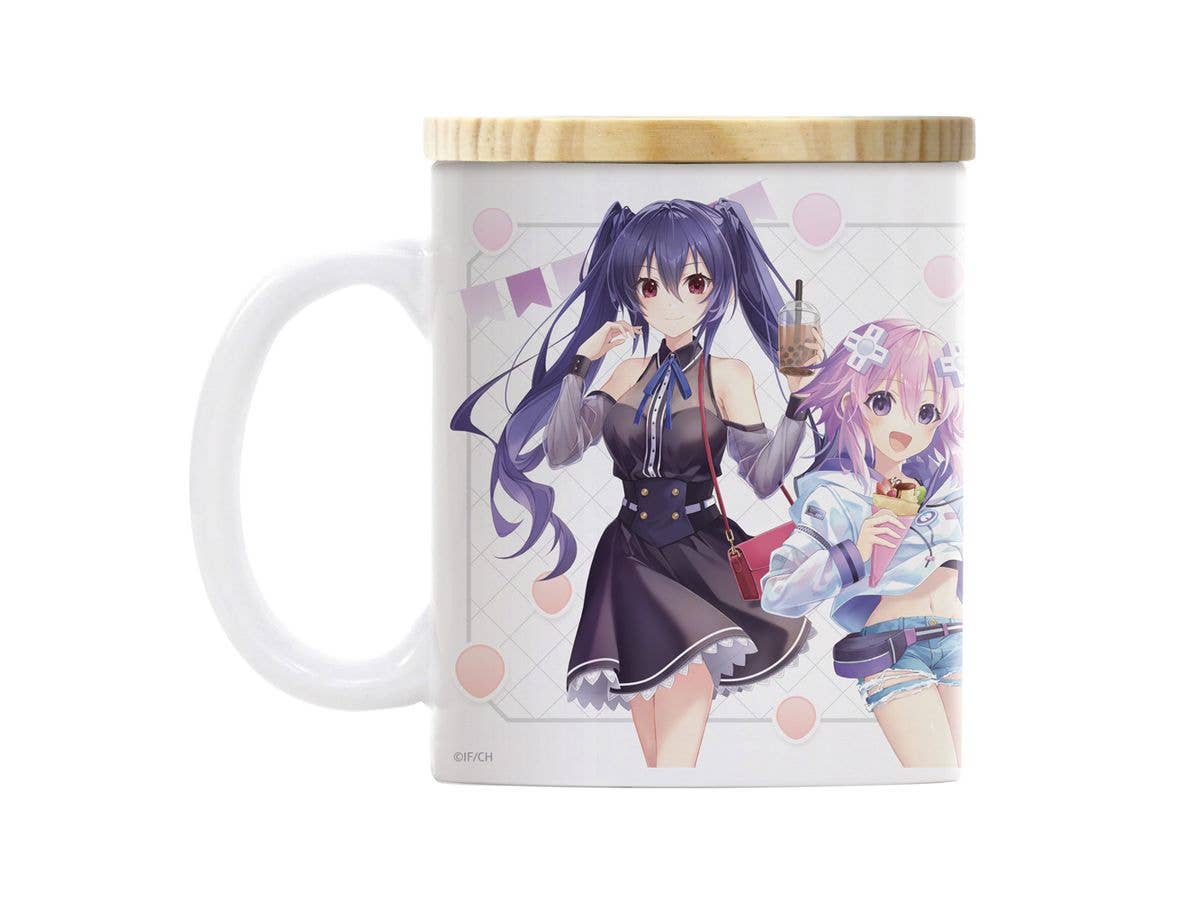 Hyperdimension Neptunia: Newly Illustrated Hyperdimension Neptunia Full-Color Mug With Lid - Sweets Time Ver.