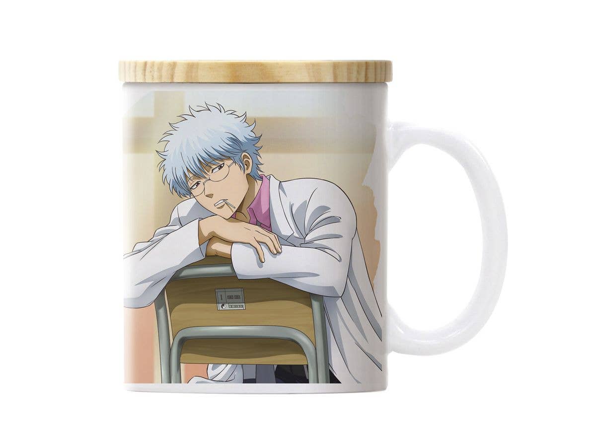 TV Anime 3rd Year Class Z Ginpachi Sensei: Original Illustration Sakata Ginpachi Full-Color Mug with Lid - After-School Scene Ver.