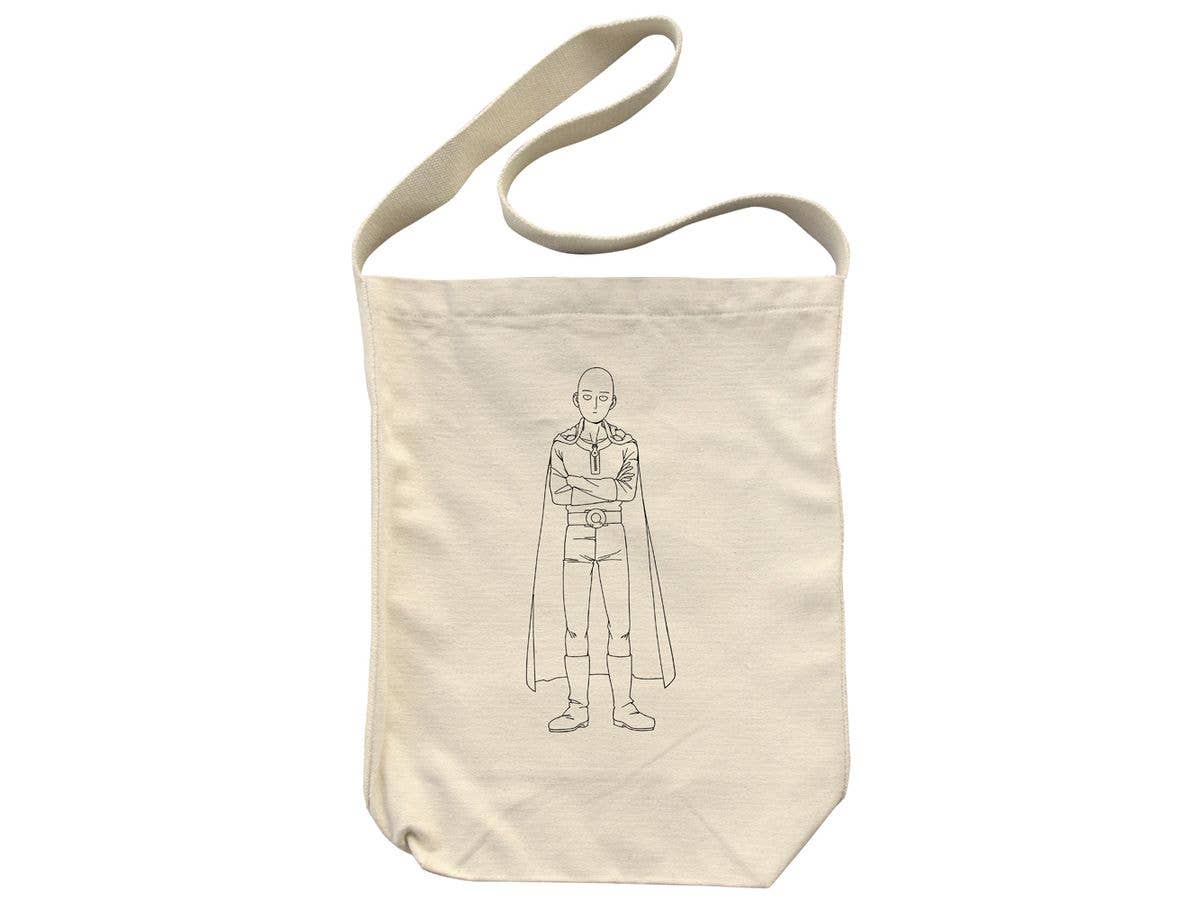 One-Punch Man: Saitama Line Art Shoulder Tote / NATURAL