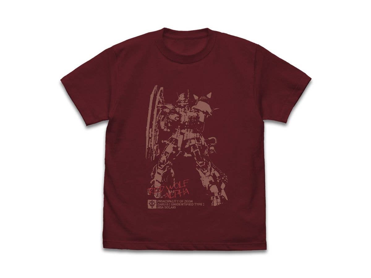 Mobile Suit Gundam: Requiem of Vengeance: Unidentified Zaku II Solari Unit T-Shirt / BURGUNDY-M