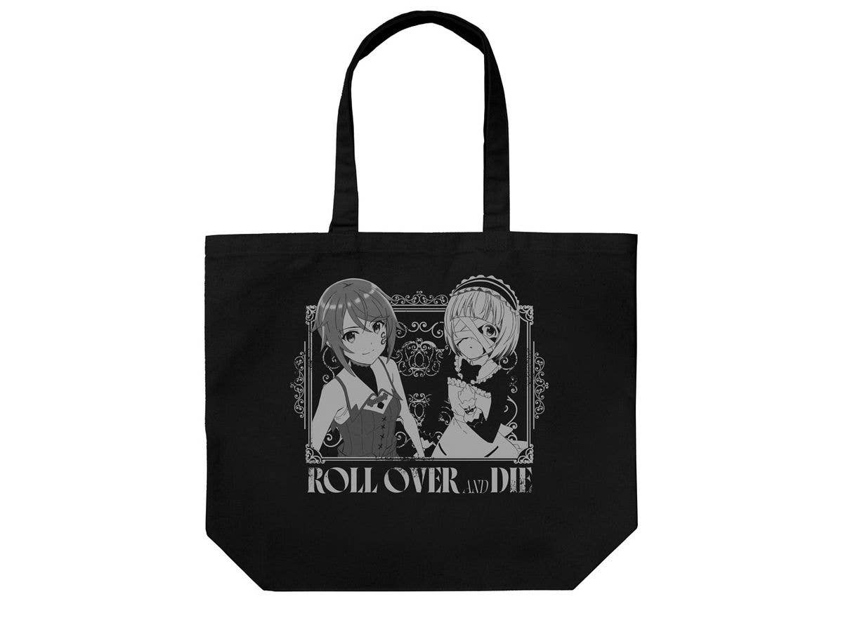 Roll Over And Die: I Will Fight For An Ordinary Life With My Love And Cursed Sword!: Flam & Milkitt Large Tote / Black