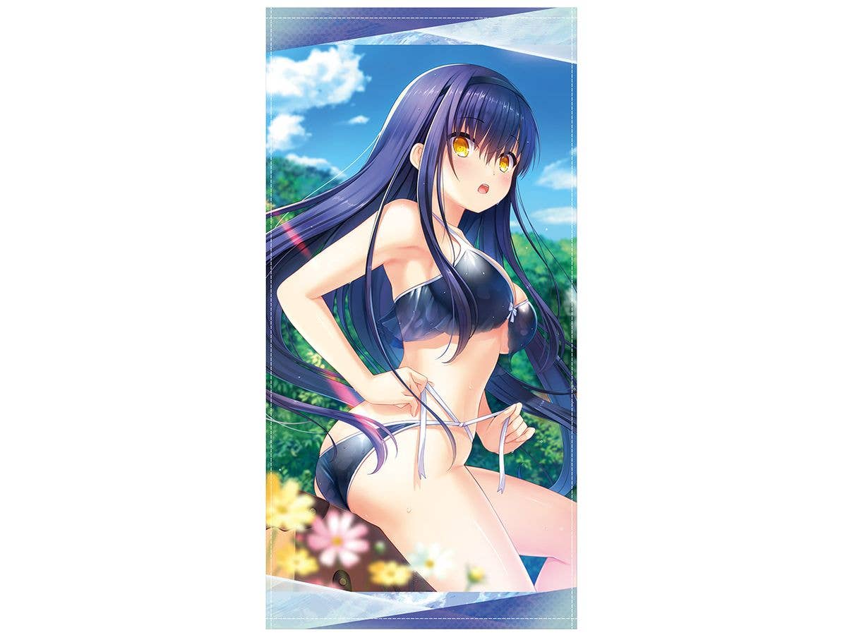 Summer Pockets Reflection Blue: Kamome Kushima 120cm Big Towel Swimsuit Ver.
