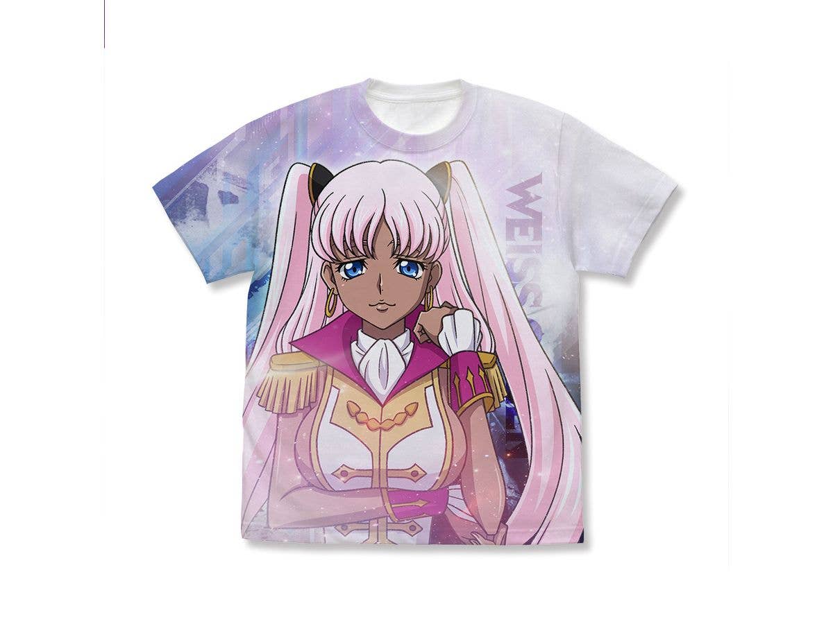 Code Geass: Rose of Reclamation: Catherine Sabasla Full Graphic T-Shirt / WHITE-L