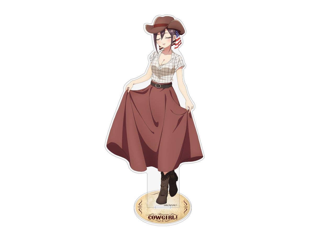 The 100 Girlfriends Who Really, Really, Really, Really, Really Love You: Newly Illustrated Mei Meido Acrylic Stand (Large) Cowgirl Ver.