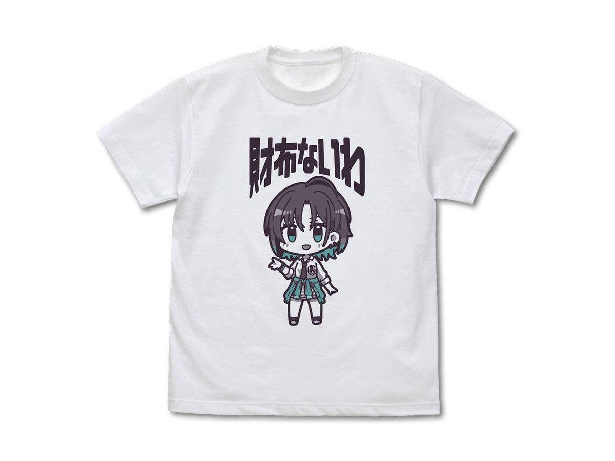 THE IDOLM@STER Shiny Colors: Asakura Tohru "I don't have a wallet" T-shirt Ver2.0 / WHITE-S