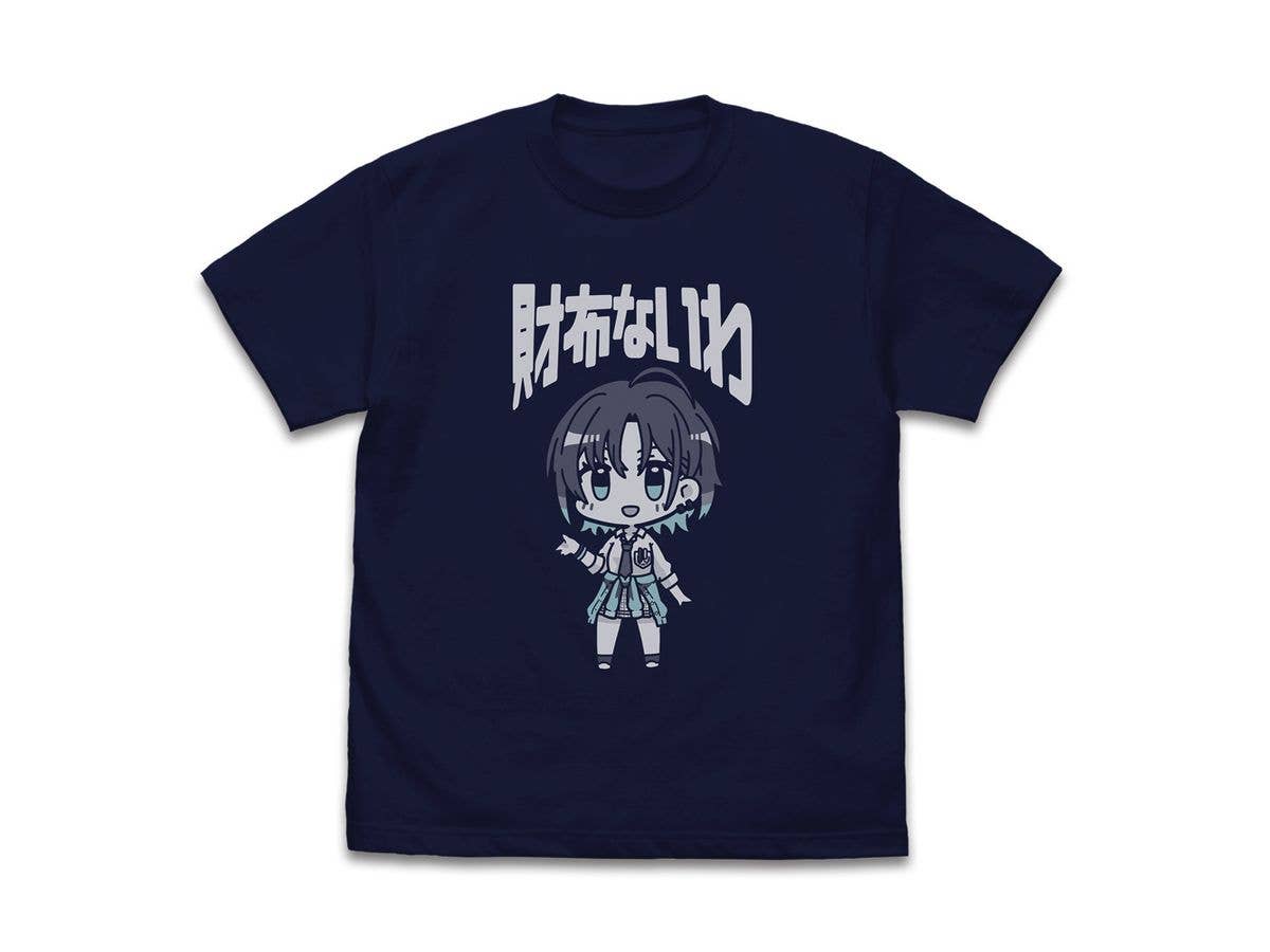 THE IDOLM@STER Shiny Colors: Asakura Tohru "I don't have a wallet" T-shirt Ver2.0 / NAVY-L