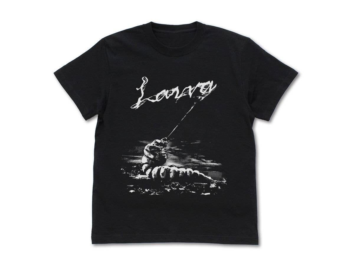 Godzilla: Mothra Larva Spouting Silk T-Shirt / BLACK-L