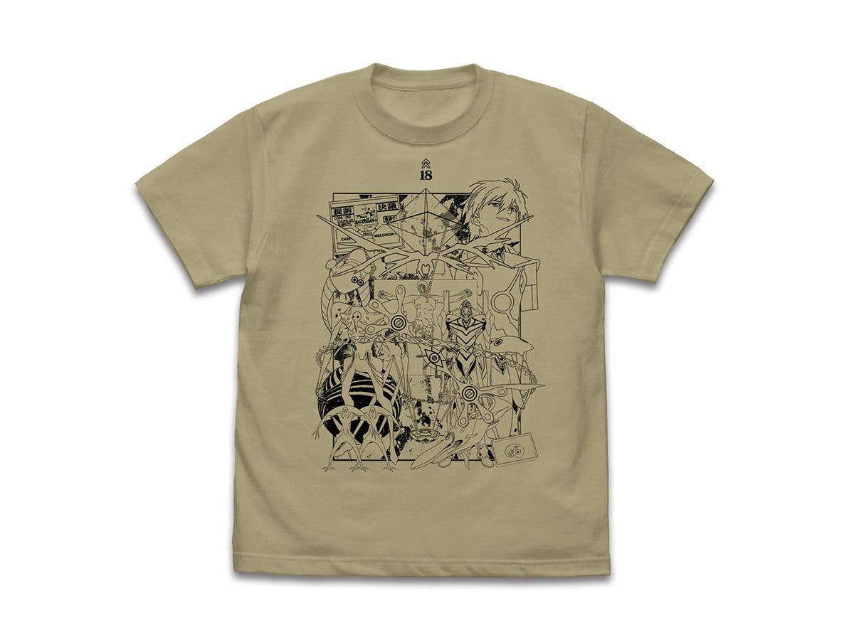EVANGELION: Neon Genesis Evangelion All Angels T-Shirt / SAND KHAKI-M