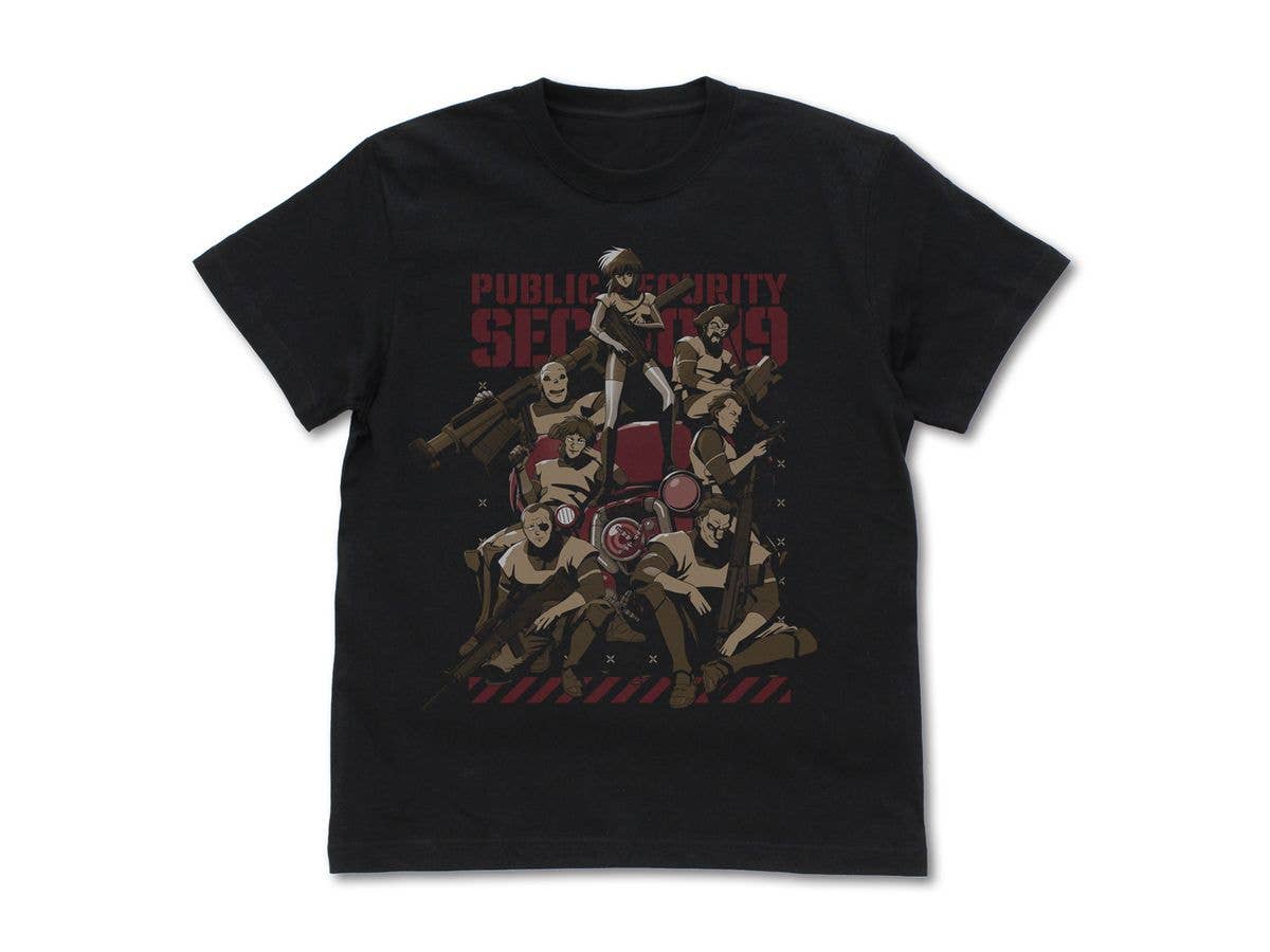 Ghost in the Shell THE GHOST IN THE SHELL: TGITS Public Security Section 9 T-shirt / BLACK-XL