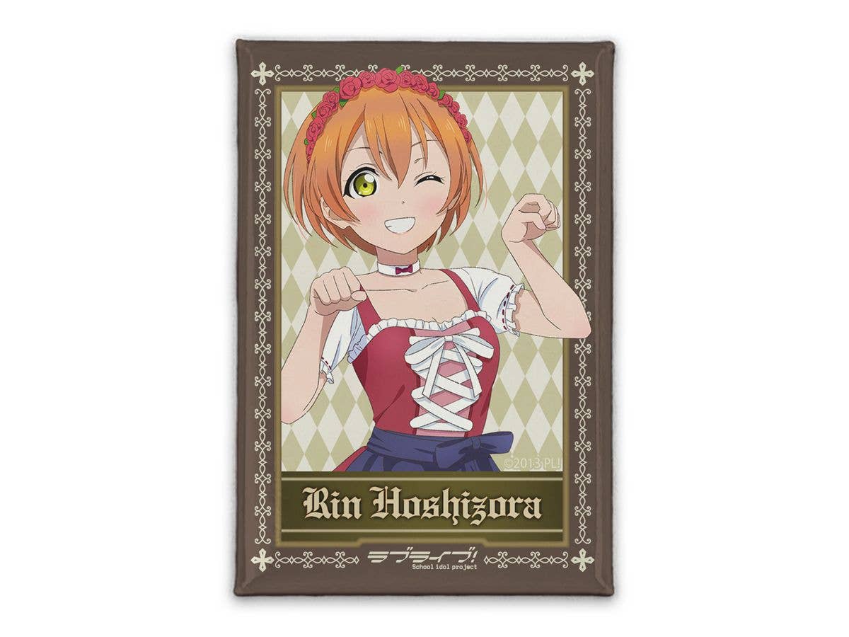 Love Live!: Newly Illustrated Rin Hoshizora Square Can Badge - Dirndl Ver.