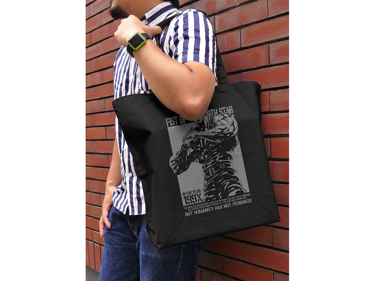 Fist of the North Star - Kenshiro Large Tote Bag / BLACK