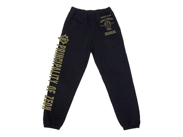 Mobile Suit Gundam: Zeon Mobile Assault Force Sweatpants / Black-M
