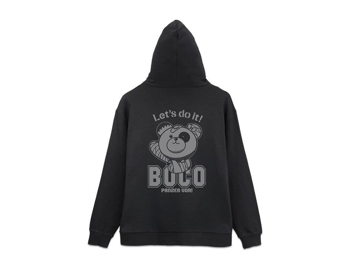 Girls und Panzer Final Chapter: Boko Zip Hoodie / BLACK-L