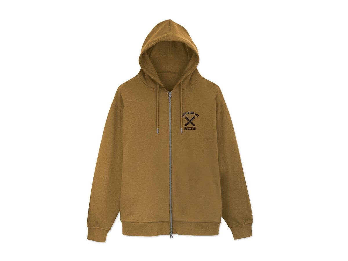 Girls und Panzer Final Chapter: Boko Zip Hoodie / COYOTE-XL