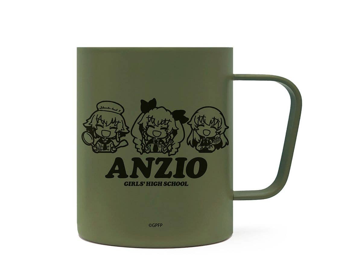 Girls und Panzer Final Chapter: Anzio High School Thermo Stainless Steel Mug (Baked Enamel Finish)
