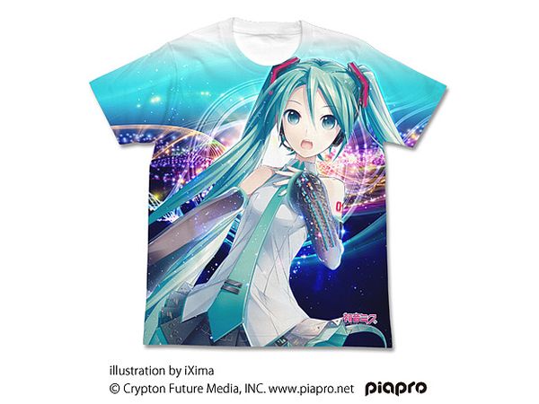 Hatsune Miku V3 Full Graphic T-Shirt Ver.2.0 / White-L