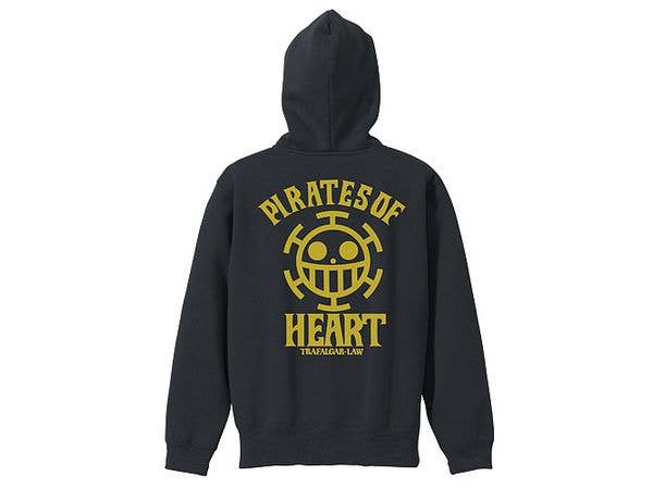 One Piece: Heart Pirates Vintage Zip Hoodie / Black-L