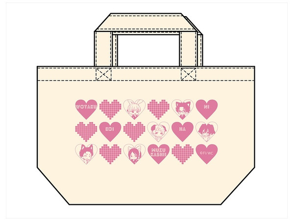 Wotakoi: Love is Hard for Otaku Lunch Tote Bag Puni Chara Ver.