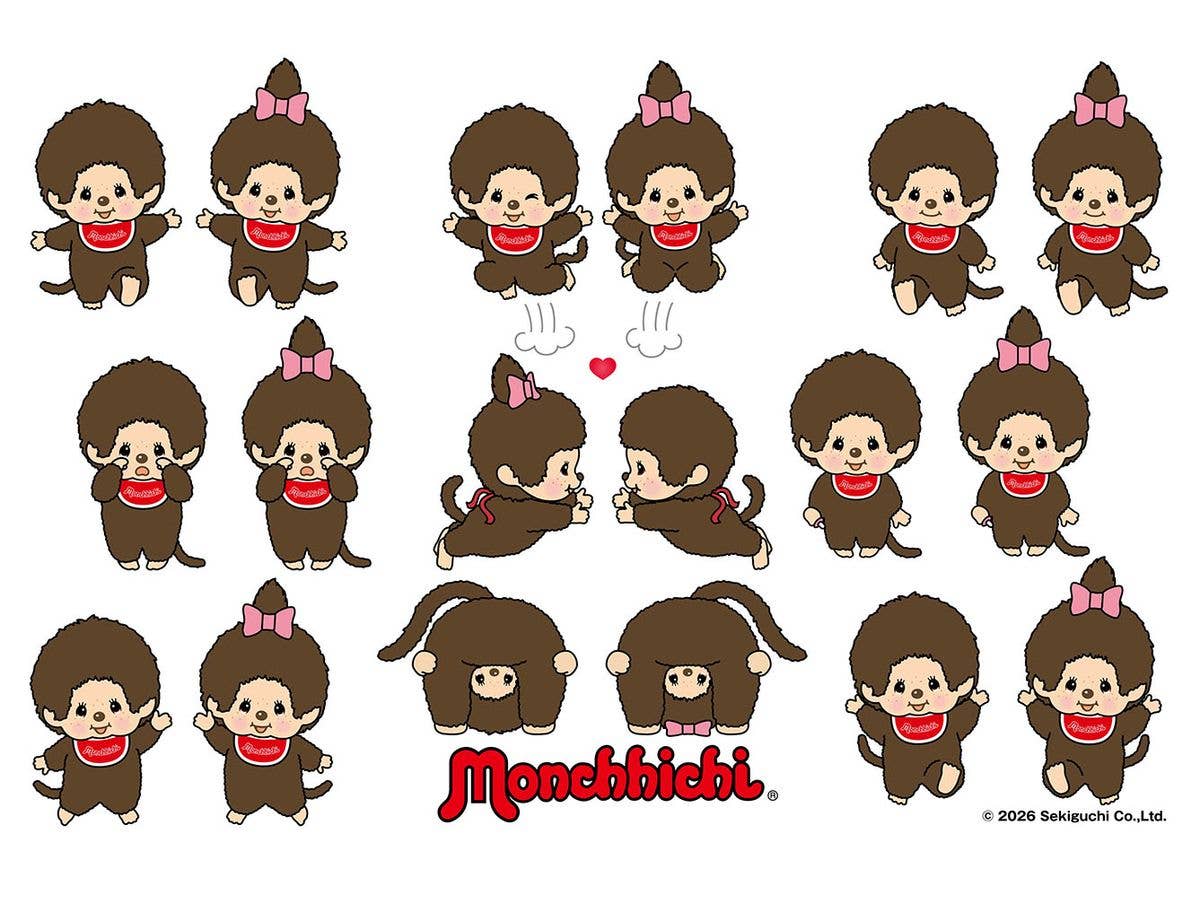 Jigsaw Puzzle Various Poses of Monchhichi (Illustration) 300pcs 26cm x 38cm