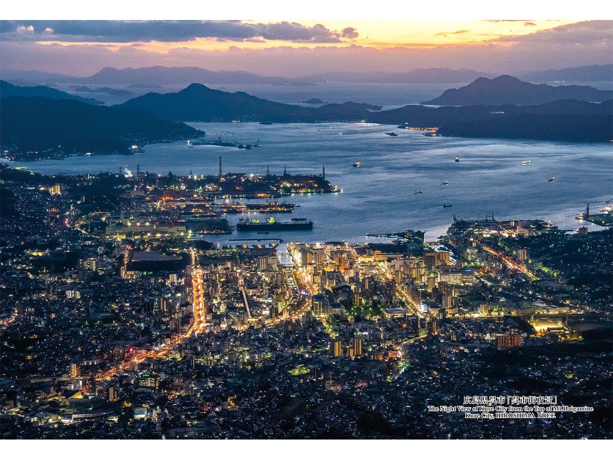 The Night View of Kure City from the Top of Mt.Haigamine Kure City, HIROSHIMA PREF. 300pcs (260 x380mm)