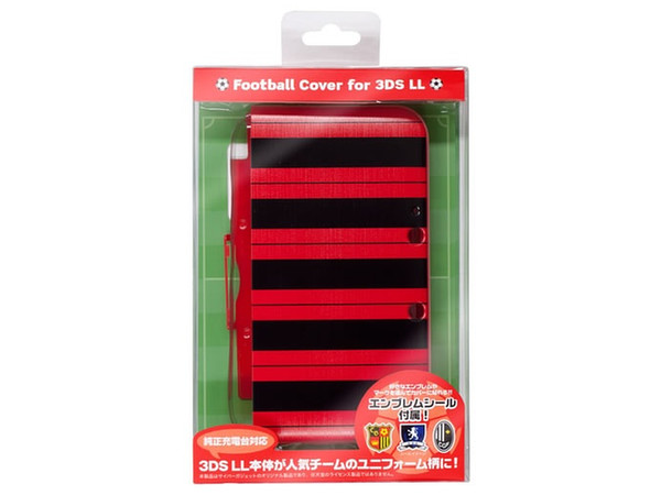 3DS XL Soccer Cover Black x Red AC Milan Pattern | HLJ.com
