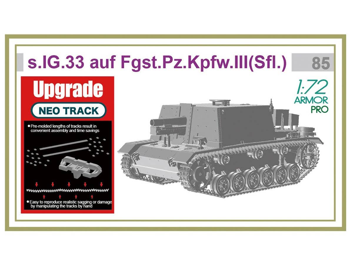 WWII German S.I.G.33 III Self-Propelled Heavy Infantry Gun Neo Truck with 3D Printed Body Parts