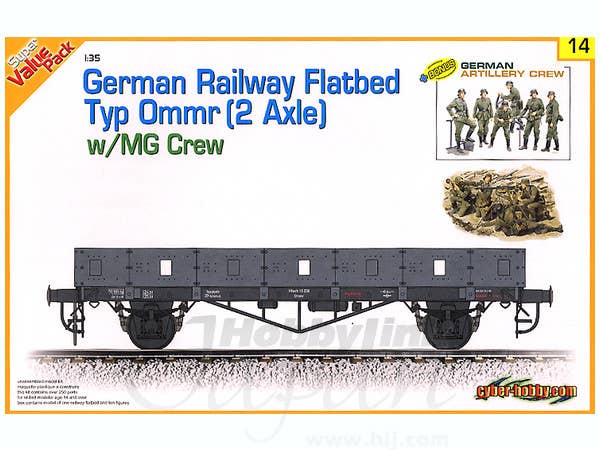 Maquette 1/35 Dragon – German Railway Flatbed Typ Ommr W/MG Crew – Réf 6085