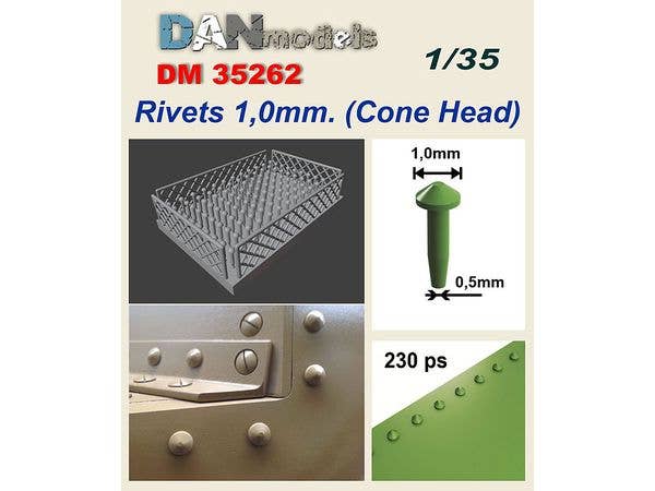 Rivets 1.0mm (cone head)