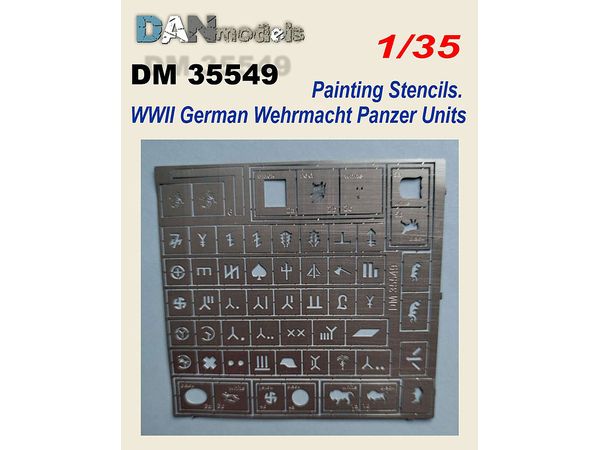 WWII German Wehrmacht Panzer Units marking stencils