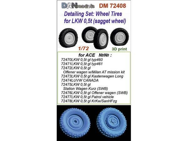 LKW 0,5t.Wheel tires set (sagged) for ACE
