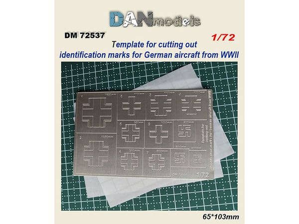 WWII German aircraft identification marks mask template
