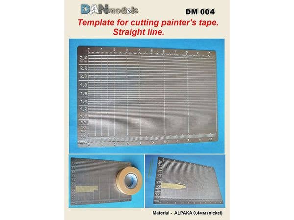 Masking tape cutting template, straight line